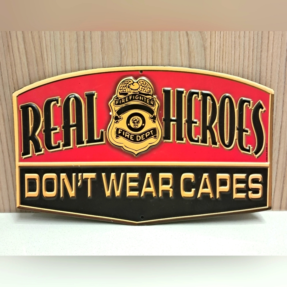FIREFIGHTER TIN SIGN